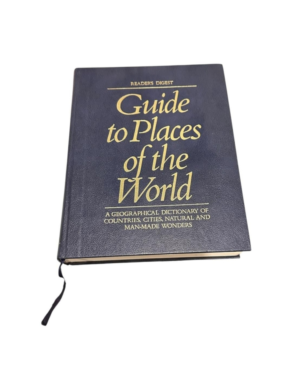 Vintage Guide To Places Of The World Reader's Digest Blue Faux Leather Hardcover
